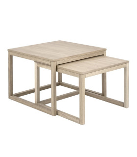 Diivanilauad 2tk CORNUS 61,5x61,5xH44cm, 70x70xH50cm, tamm