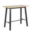 Барный стол CHARA 117x58xH105см, столешница: мебельной пластины дубовым шпоном, обработка: промасленный, ножки: металл