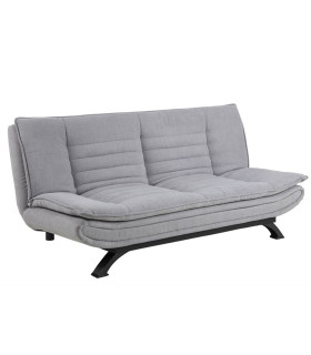 Diivanvoodi FAITH 196x98xH91cm, kattematerjal: kangas, värvus: helehall, jalad: must metall