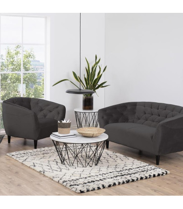 Tugitool RIA 83x97xH79cm, sametkangas, kummipuust jalad