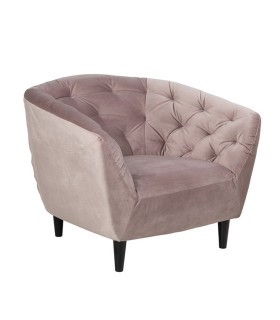 Tugitool RIA 83x97xH79cm, kattematerjal: kangas, värvus: vanaroosa, jalad: kummipuu, värvus: must