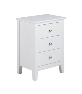 Öökapp LINNEA 45x34xH62,8cm, sahtliga, valge, materjal: MDF