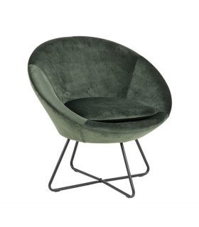 Tugitool CENTER 82x72,5xH79cm, materjal: kangas, värvus: metsaroheline, jalad: must metall