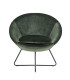 Кресло CENTER 82x72,5xH79см, материал: ткань, цвет: лесной-зелёный, ножки: чёрный металл