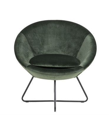 Кресло CENTER 82x72,5xH79см, материал: ткань, цвет: лесной-зелёный, ножки: чёрный металл