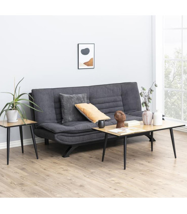 Диван-кровать FAITH темно-серый/черный