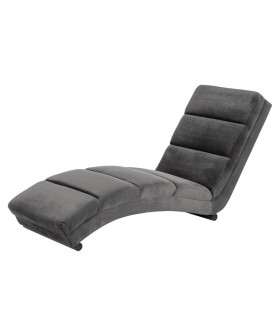 Lamamistool SLINKY 60x170xH82cm, materjal: kangas, värvus: tumehall, jalad: must metall