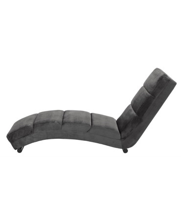 Lamamistool SLINKY 60x170xH82cm, materjal: kangas, värvus: tumehall, jalad: must metall