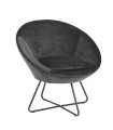 Кресло CENTER 82x72,5xH79см, материал: ткань, цвет: тёмно-серый, ножки: чёрный металл