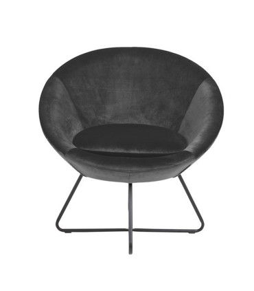 Кресло CENTER 82x72,5xH79см, материал: ткань, цвет: тёмно-серый, ножки: чёрный металл