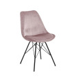 Стулья 2шт. ERIS 48,5x54xH85,5см, сиденье/спинка: ткань, цвет: старо-розовый, ножки: чёрный металл