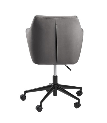 Töötool NORA 58x58xH91cm, tumehall, sametkangas, metall