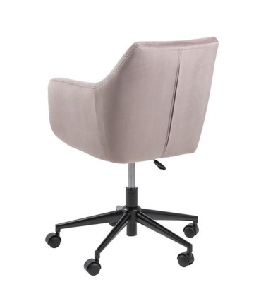 Töötool NORA 58x58xH91cm, vanaroosa, sametkangas, metall