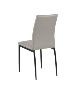 Обеденный стул DEMINA, 53x43,5x92см, ткань: имитация кожи серо-коричневый PU