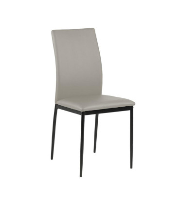 Обеденный стул DEMINA, 53x43,5x92см, ткань: имитация кожи серо-коричневый PU