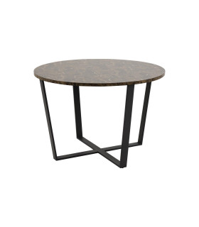 Söögilaud AMBLE D110x75cm, pruun, melamiin, metall