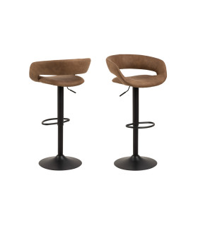 Baaritool GRACE helepruun/must, 54,5x48,5xH104cm