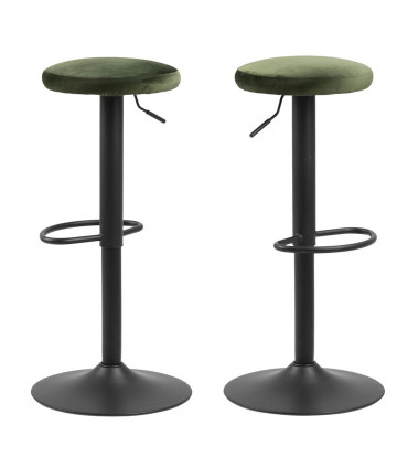 Baaritool FINCH, D40xH82cm, iste: metsaroheline samet, jalg: matt must metall