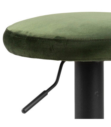 Baaritool FINCH, D40xH82cm, iste: metsaroheline samet, jalg: matt must metall