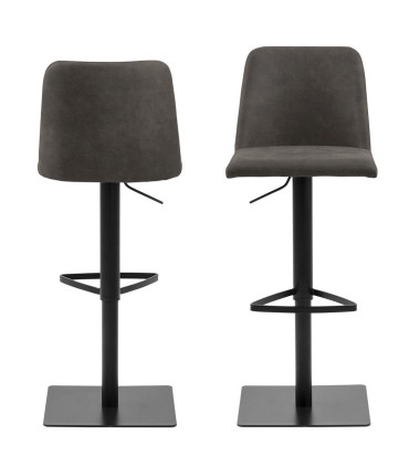 Baaritool AVANJA 43x51xH107cm, tumehall, jalg: must metall