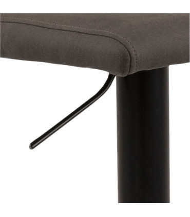 Baaritool AVANJA 43x51xH107cm, tumehall, jalg: must metall