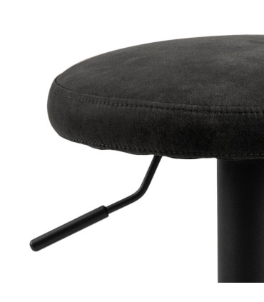 Baaritool FINCH D40xH82cm, tumehall, jalg: matt must metall