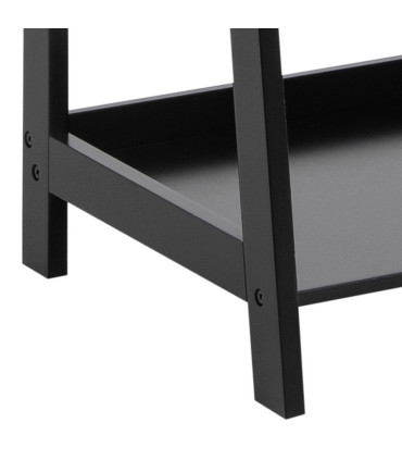 Полка WALLY 63x40xH130см, 4 полки, панель и каркас полки: цвет: черный, обработка: лакированный