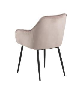 Стул BROOKE 55x58xH83, с тканью VIC старый розовый 18, шероховатая порошковая окраска, матовый черный, в коробке / 2 шт.