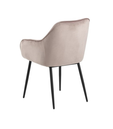 Стул BROOKE 55x58xH83, с тканью VIC старый розовый 18, шероховатая порошковая окраска, матовый черный, в коробке / 2 шт.