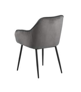 Tool BROOKE 55x58xH83cm, iste/seljatugi: samet kangas, värvus: tumehall, jalad: must metall