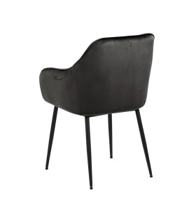 Tool BROOKE 55x58xH83cm, iste/seljatugi: samet kangas, värvus: hallikas pruun, jalad: must metall