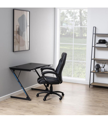 Kirjutuslaud TROOPER 100x60xH75cm, must, MDF, metall