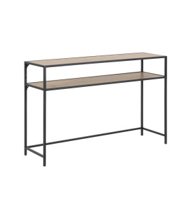 Abilaud SEAFORD 120x35xH79cm, lauaplaat: lamineeritud kattega mööbliplaat, värvus: tamm, raam: metall, värvus: must