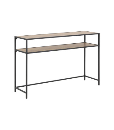 Abilaud SEAFORD 120x35xH79cm, lauaplaat: lamineeritud kattega mööbliplaat, värvus: tamm, raam: metall, värvus: must