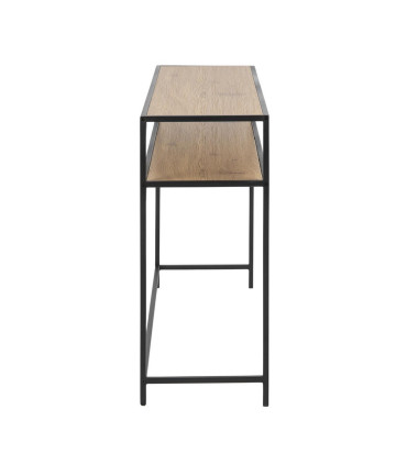 Приставной столик SEAFORD 120x35xH79см, столешница: ламинированная ДСП, цвет: дикий дуб, рама: металл, цвет: черный