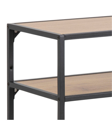 Abilaud SEAFORD 120x35xH79cm, lauaplaat: lamineeritud kattega mööbliplaat, värvus: tamm, raam: metall, värvus: must