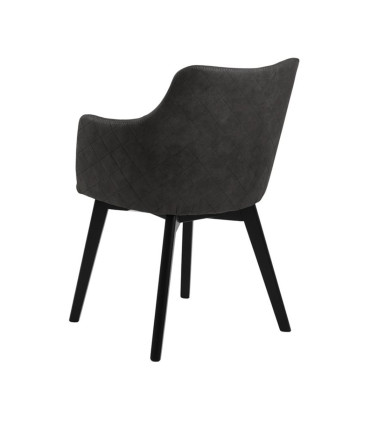 Tool BELLA 62x59xH80cm, tumehall, jalad: tamm, mustaks värvitud