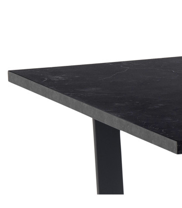 Söögilaud AMBLE 160x90xH74cm, must, melamiin, metall