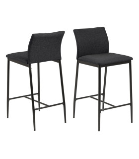 Baaritool DEMINA 41x48,5xH90cm, tumehall, materjal: 100% polüesterkangas, metall