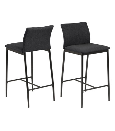 Baaritool DEMINA 41x48,5xH90cm, tumehall, materjal: 100% polüesterkangas, metall