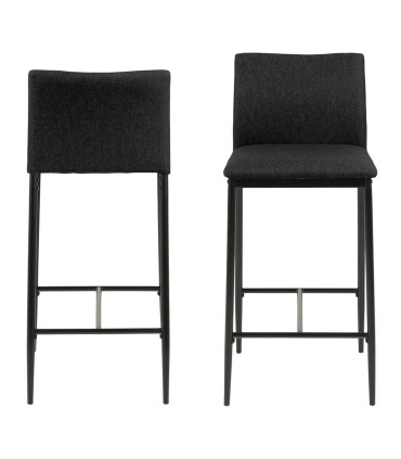 Baaritool DEMINA 41x48,5xH90cm, tumehall, materjal: 100% polüesterkangas, metall