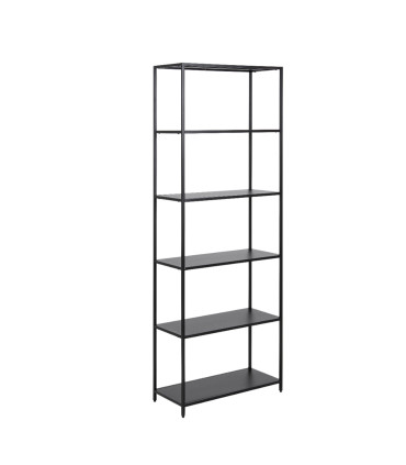 Riiul NEWCASTLE 69,5x30xH185cm, must