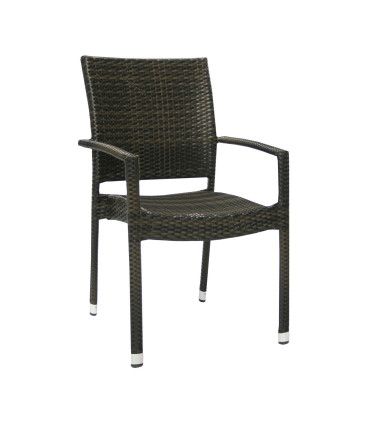 Садовая мебель WICKER стол и 4+2 стульев (11897, 1336),150x100xH74см, цвет: коричневый