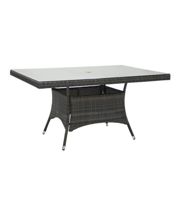 Садовая мебель WICKER стол и 4+2 стульев (11897, 1336),150x100xH74см, цвет: коричневый