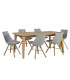 Söögilauakomplekt RETRO 6-tooliga (37022) 190x90xH75cm, puit: tamm, viimistlus: õlitatud.