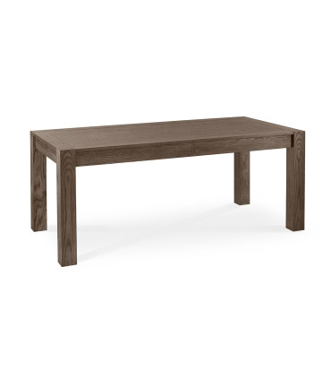 Обеденный стол TURIN 90x165/225xH75см, материал: дуб, цвет: дымчатый дуб, обработка: промасленный