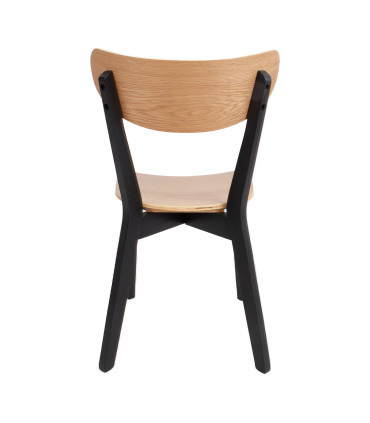 Tool ROXBY tamm/must, 45x55xH79,5cm, tammespoon, puit