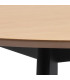Обеденный стол ROXBY D105xH76см, дуб/черный