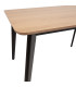 Обеденный стол ROXBY 120x80xH76см, дуб/черный
