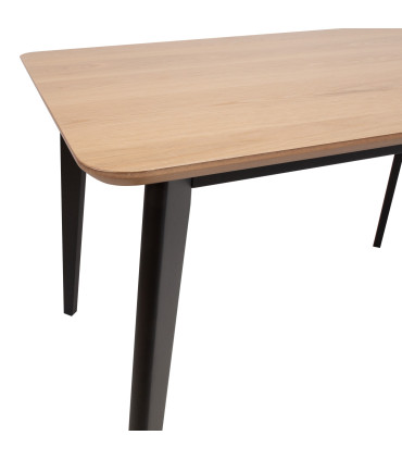 Обеденный стол ROXBY 120x80xH76см, дуб/черный
